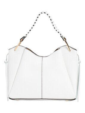 CHEVAL Made In Italy Leather Braided Handle Satchel